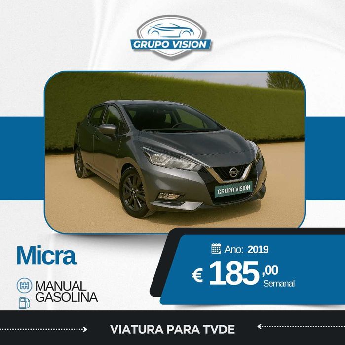 Aluguer de VIATURAS TVDE a partir de 185€ semanais