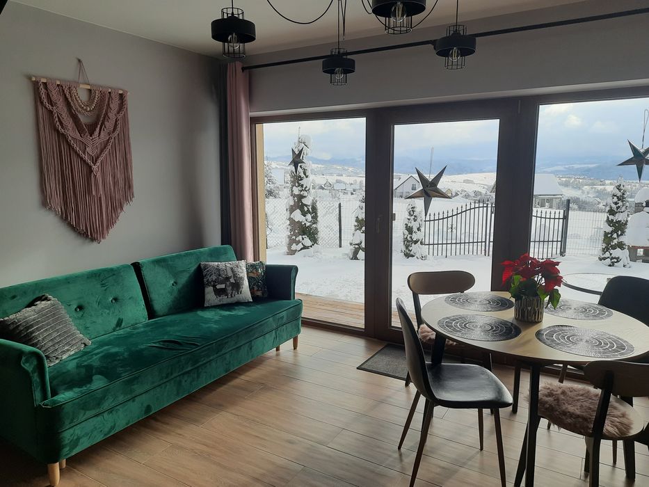 Domek z balią z areomasażem z widokiem na j. Czorsztyńskie