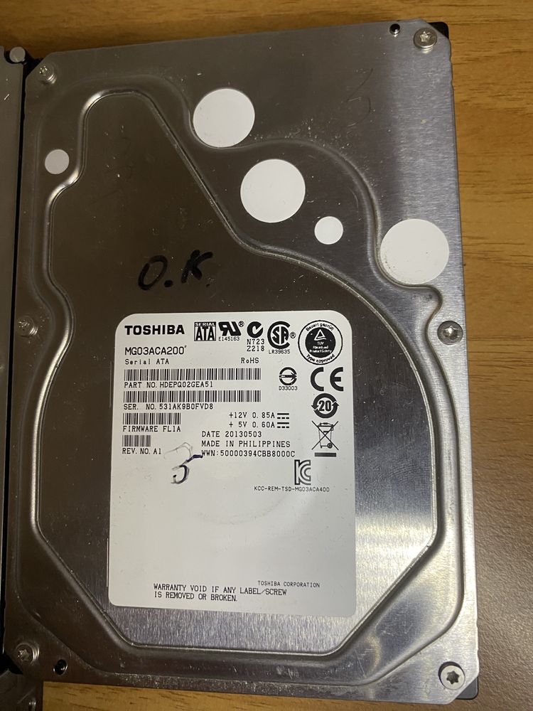 HDD жорсткі диски 1Тб /2Тб