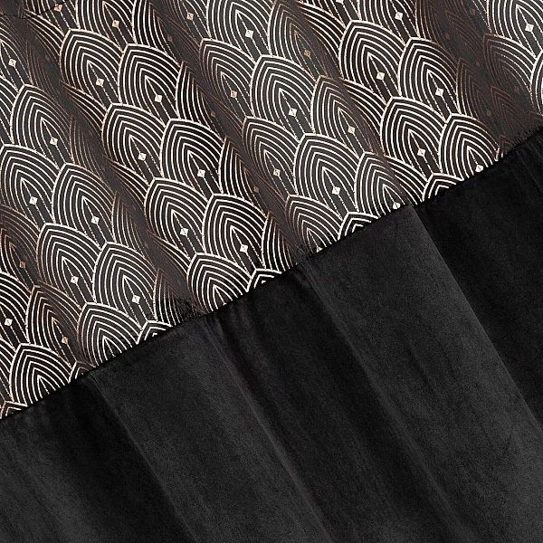 Zasłona Welurowa na Przelotkach 140x250 Dekoracyjna Agnes Czarna