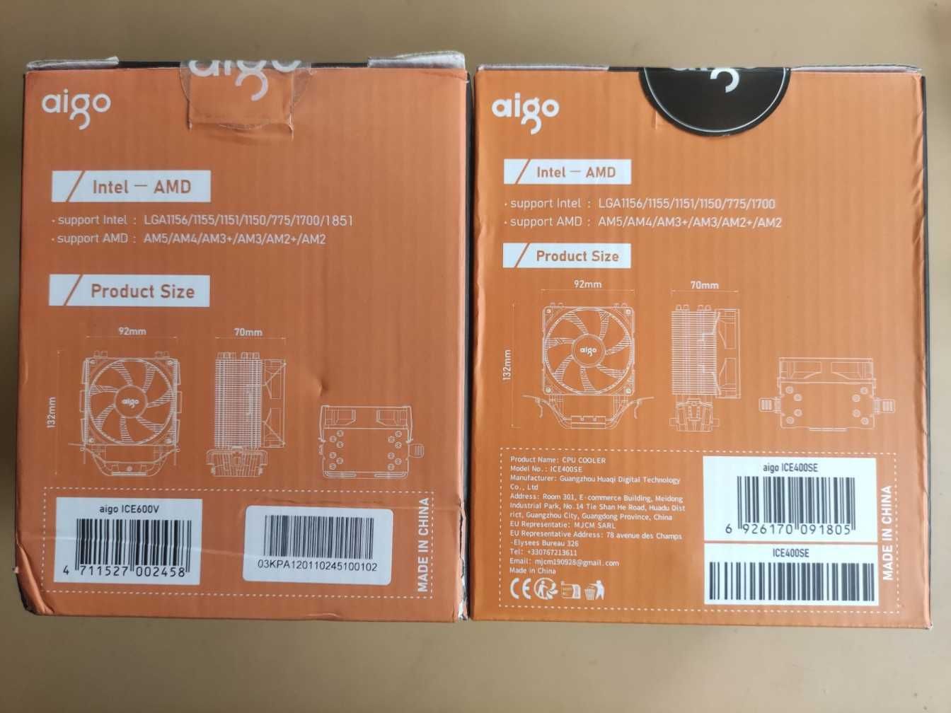 Кулер ICE400SE ICE600V башня медь на процессоры AMD Intel + термопаста