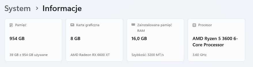 Komputer do gier / pracy – Ryzen 5 + RX 6600 XT – kontakt OLX