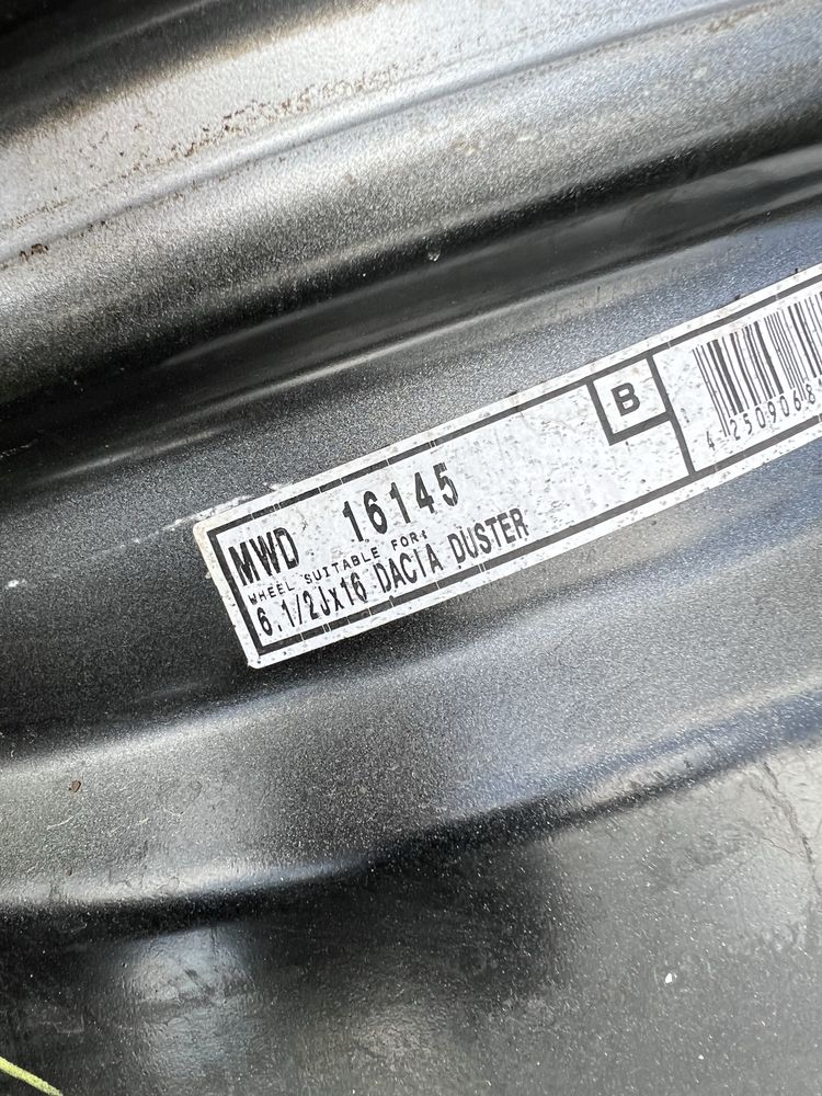 4xfelga stalowa 16” DACIA (5x114,3 ET50)