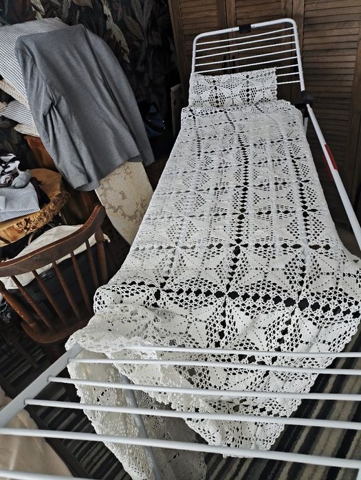 Koc,narzuta,pled,hand made, robione na szydełku