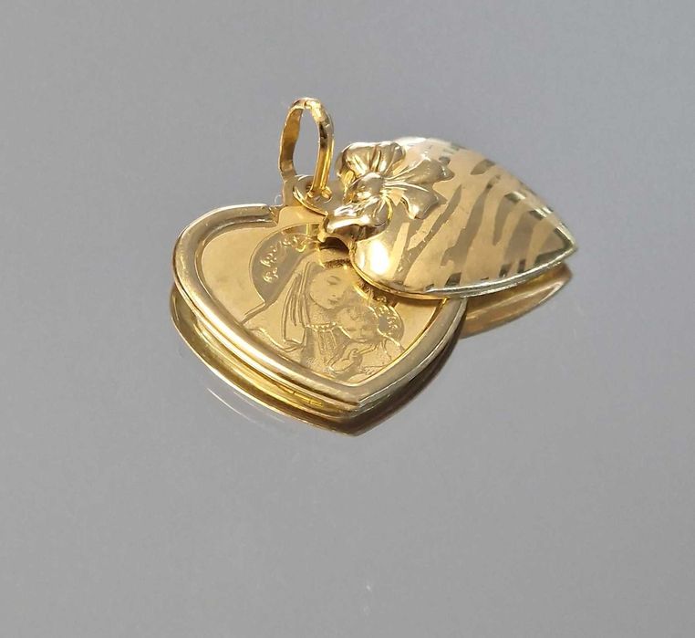 Złota zawieszka otwierane serce 585 2 g / Nowy Lombard / TG