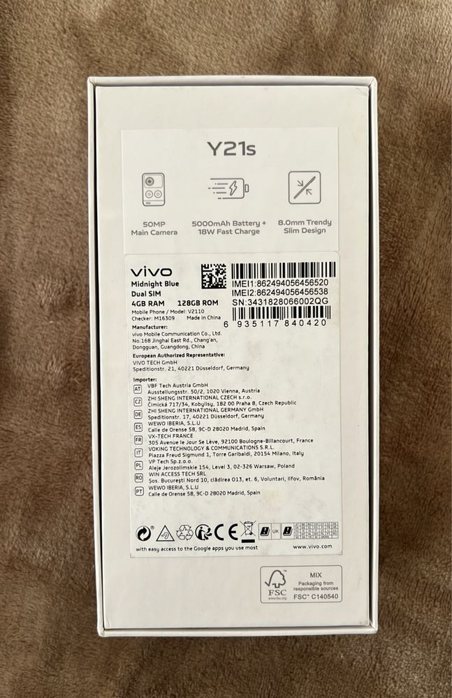 telefon VIVO Y21s 128GB