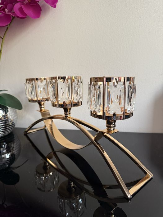 Swiecznik krysztalki diamenciki glamour jak home & you