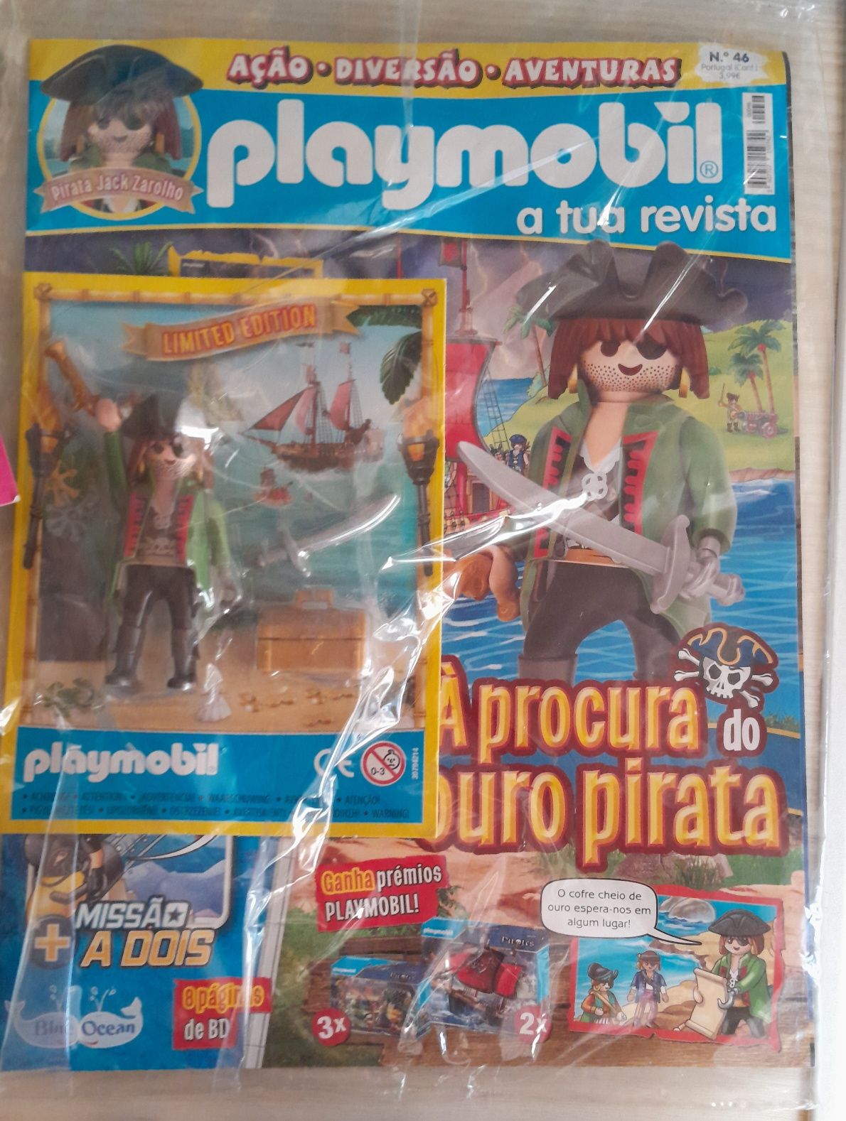 Playmobil lote figura boneco animais acessório revista edição limitada