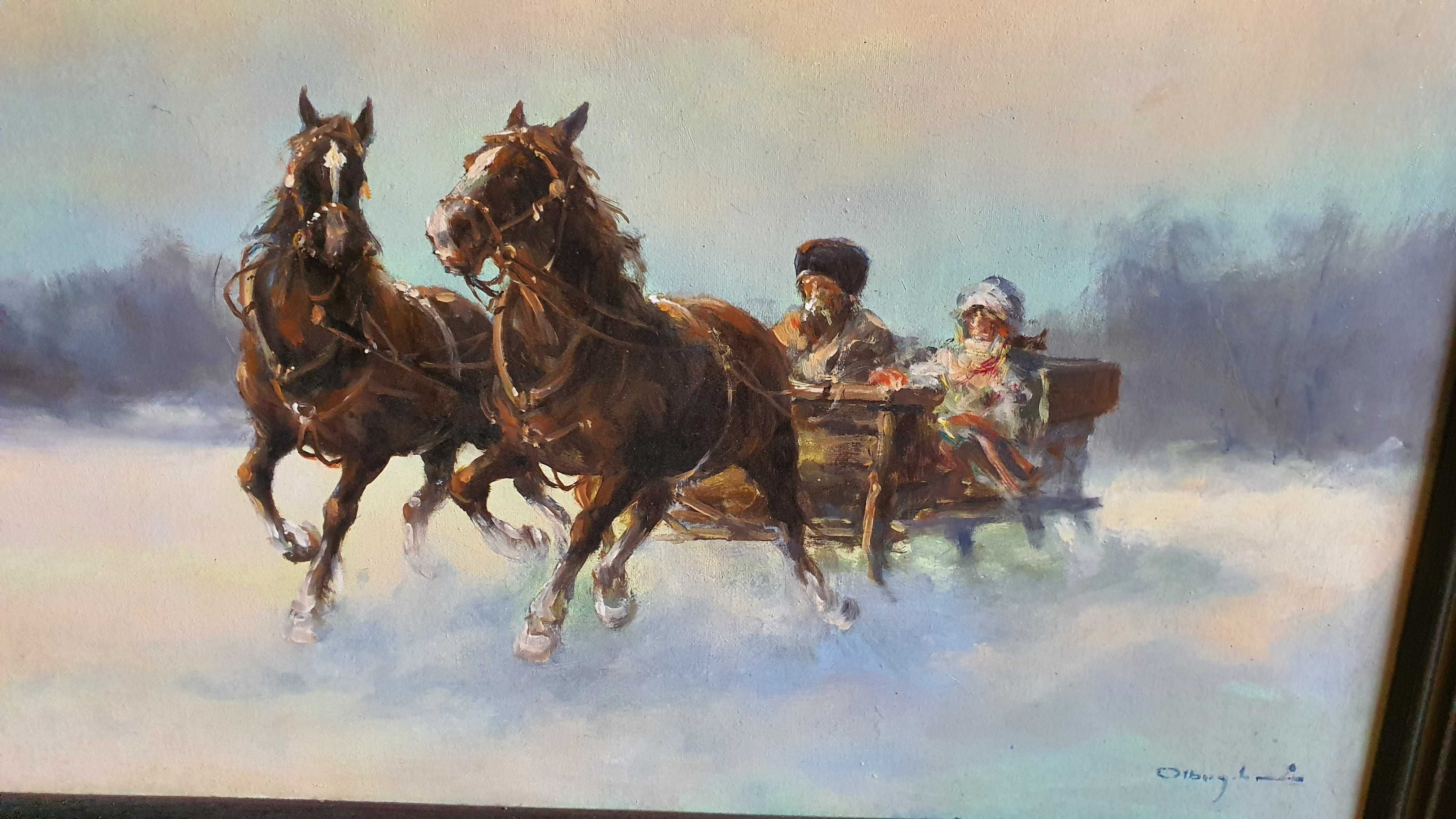 piotr olbrychowski - konie - obraz