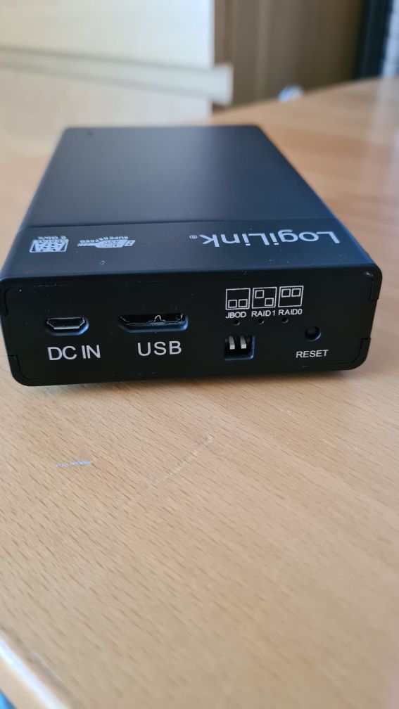 Caixa RAID 0/1 e JBOD 2.5" USB 3.0