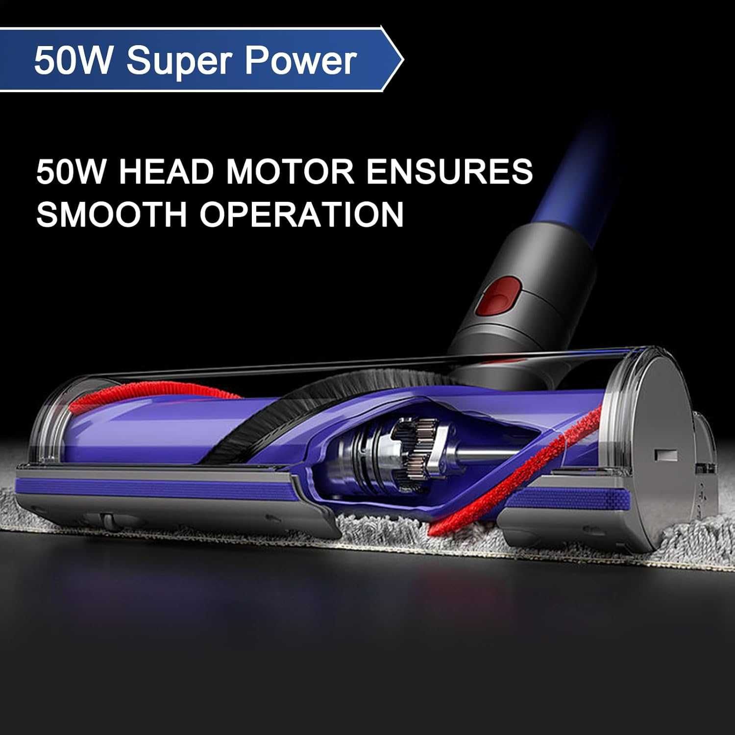 Головка турбо щітки Dyson V7 V8 V10 V11 V15 Килими Деревина 50 Вт