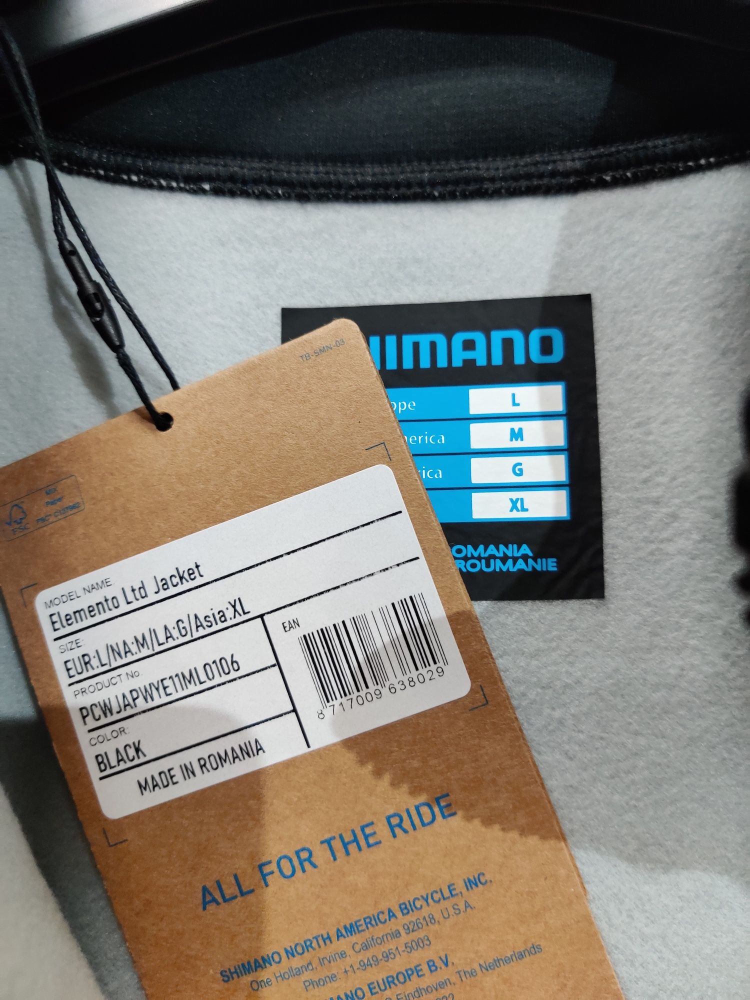 Kurtka rowerowa męska shimano elemento L