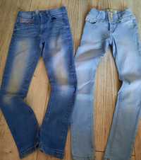 J.nowe dwie pary jeans rurki r.134cm Next