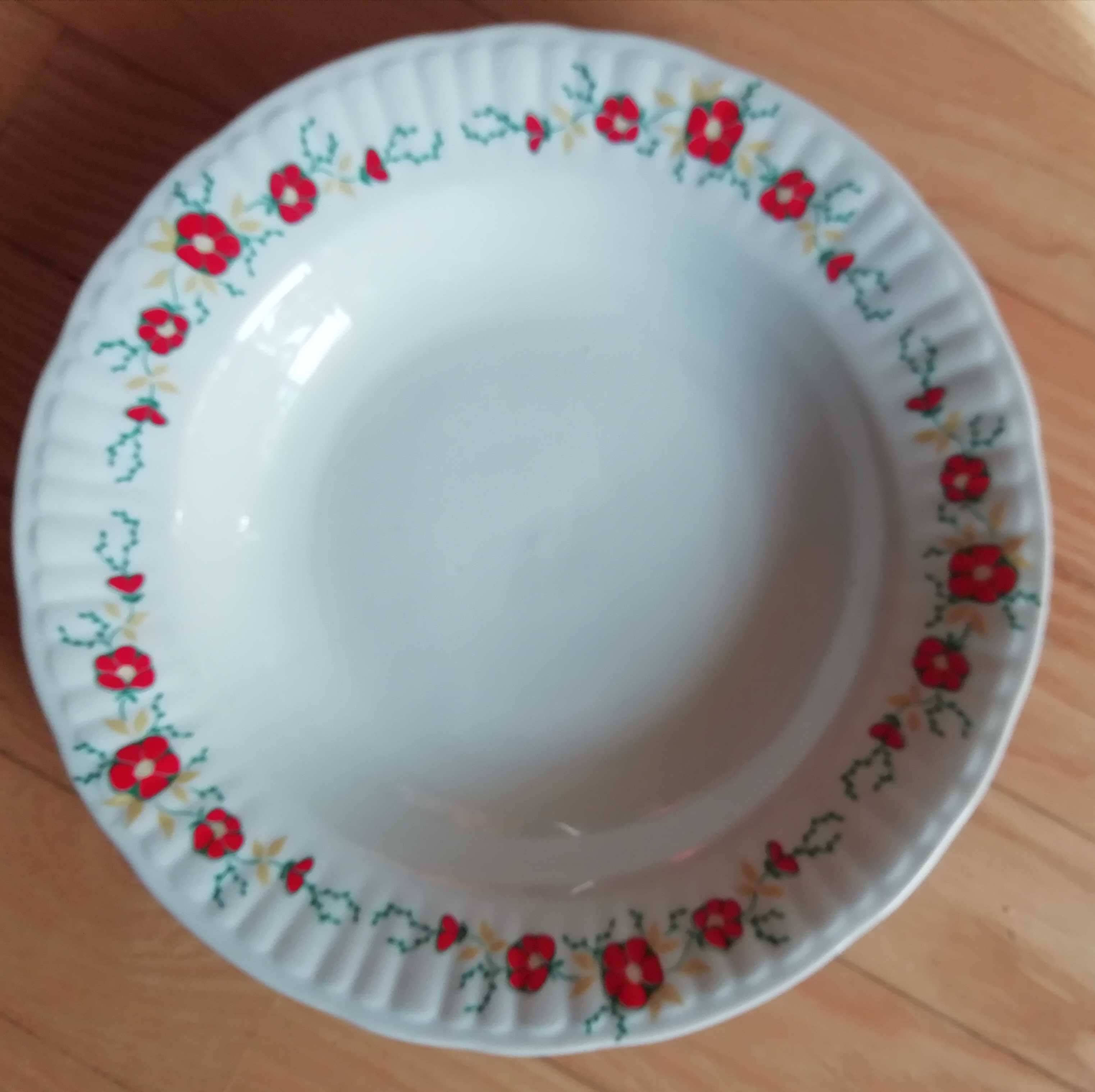 5x Talerz WŁOCŁAWEK PORCELANA PRL zestaw głęboki obiadowy