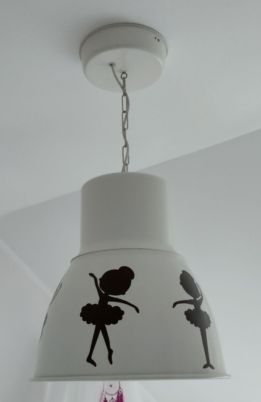 Lampa dla dziewczynki baletnice industrialna hektar ikea