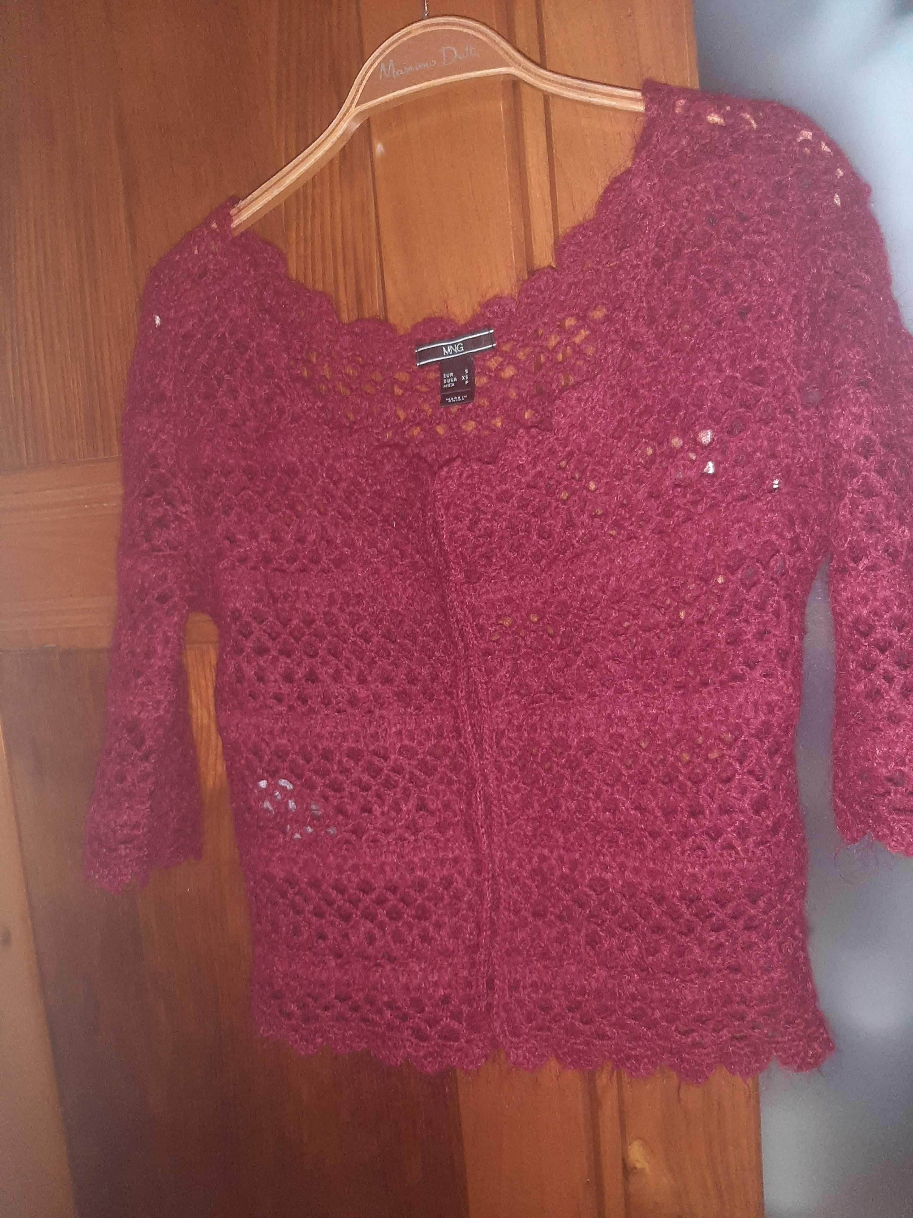 Casaco rendilhado mohair Mango