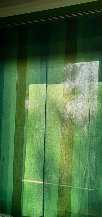 Zasłony długie Nowe odcienie zieleni pasy