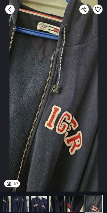 Tommy Hilfiger XL bluza z kapturem granatowa bawełna boss armani gucci