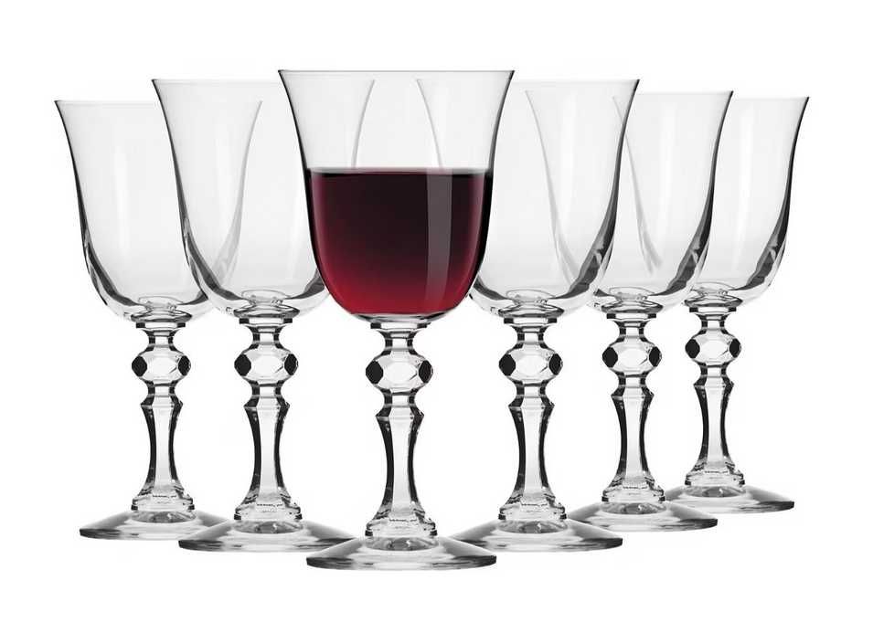 Komplet nowych kieliszków do czerwonego wina Krosno Glass Krista 220ml