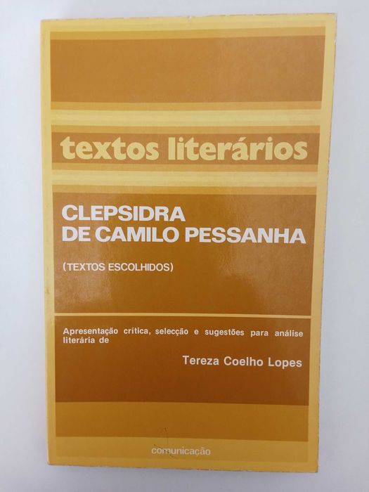 Clepsidra de Camilo Pessanha - Tereza Coelho Lopes