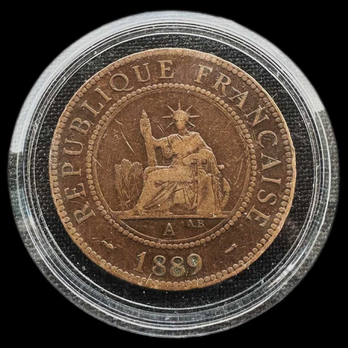 Moeda de 1 Cent - 1889 - Indochina Francesa