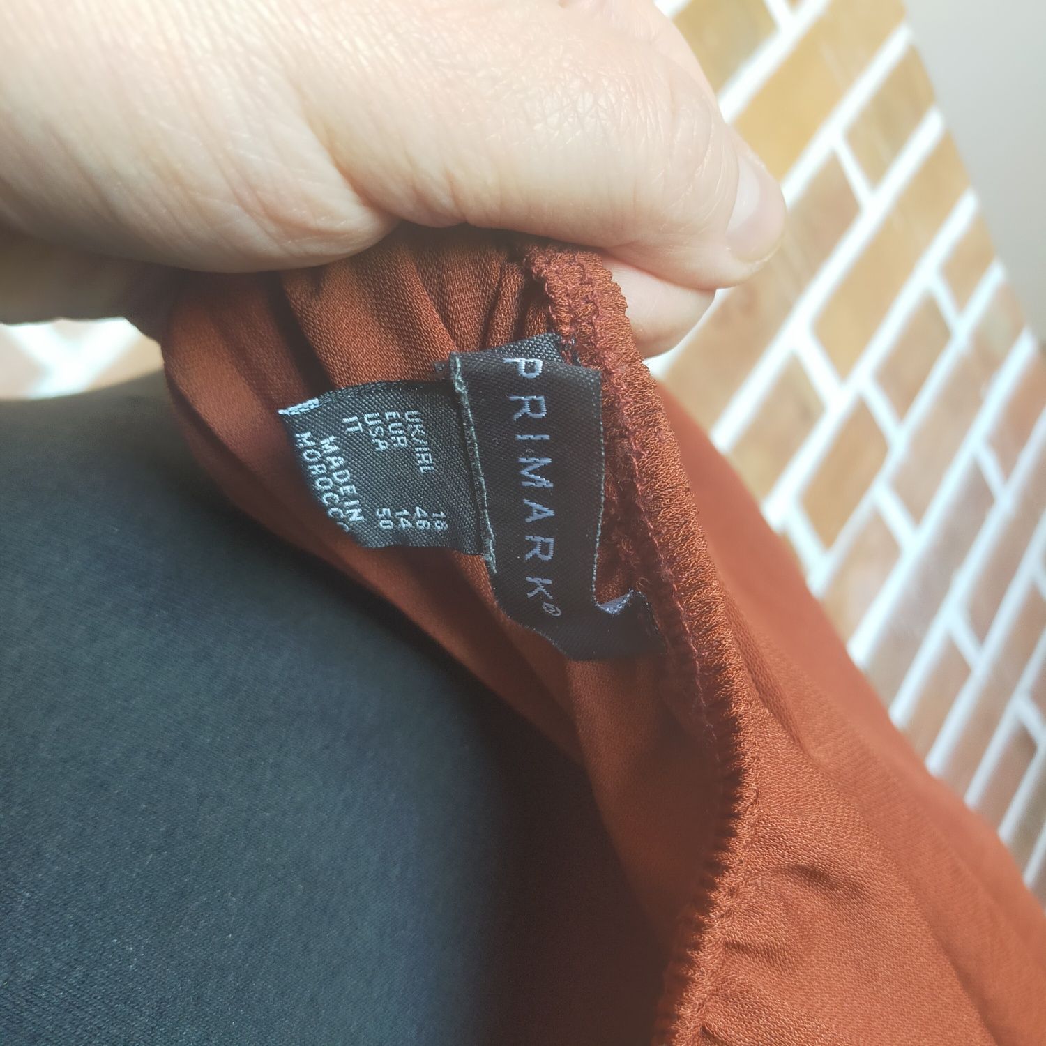 Zestaw bluzka Primark 42-46 buty szpilki 39 brąz, rudy