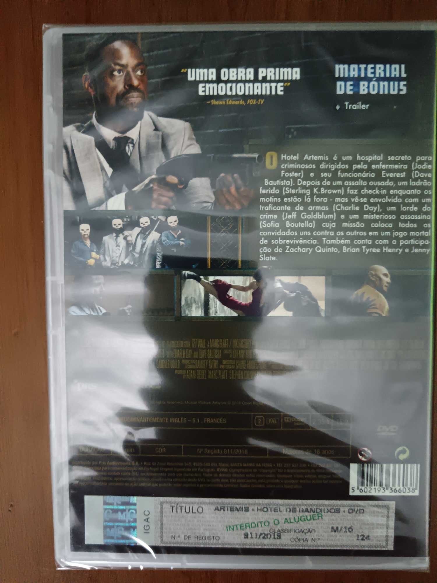 filme dvd original - artemis hotel de bandidos - selado