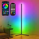 RGB Lampa podłogowa NAROŻNA stojąca nocna