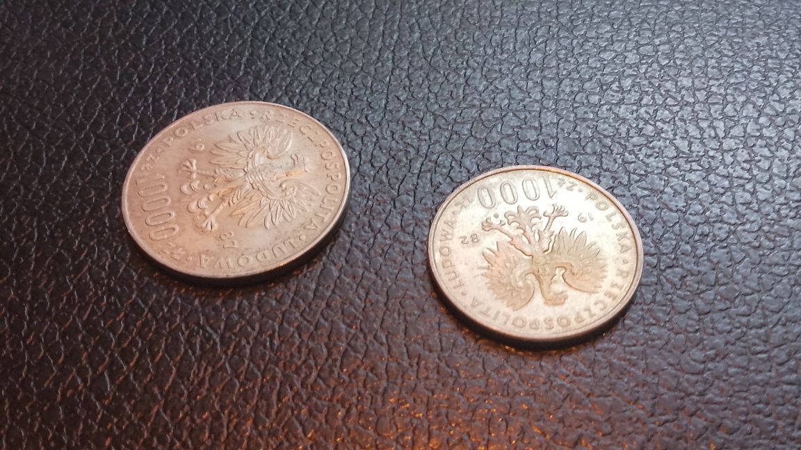 Dwie srebrne monety Polskie