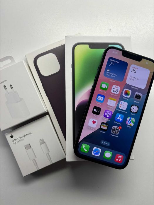 iPhone 14 mega zestaw i super stan gwarancja telefon apple 90% baterii