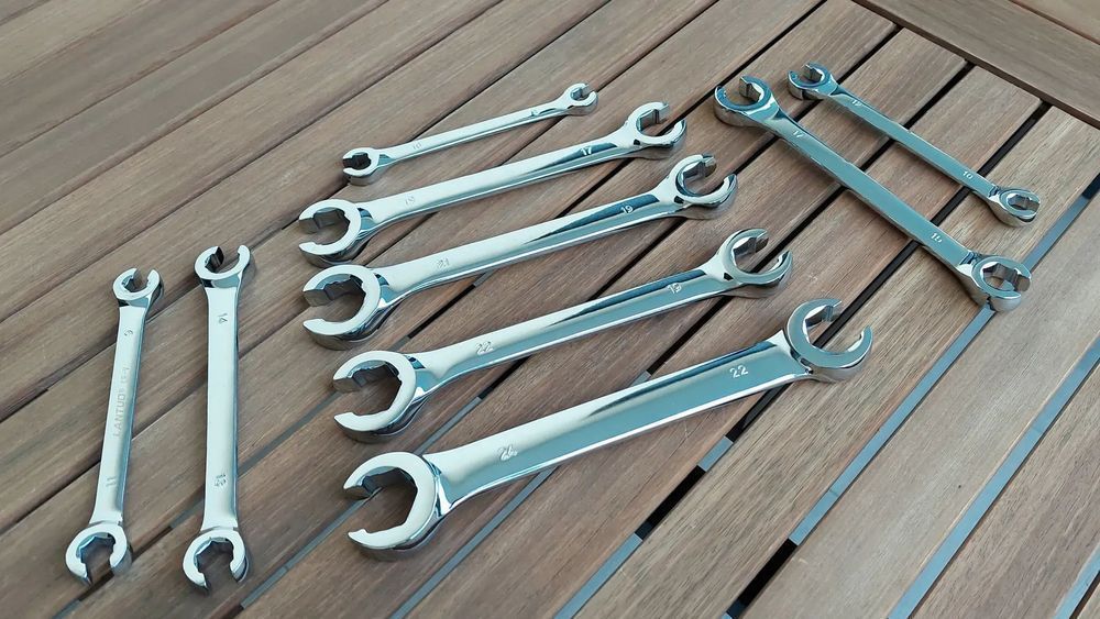 Conjunto Chaves Luneta Aberta Tubos Combustível Travão 8-24mm - 9pcs