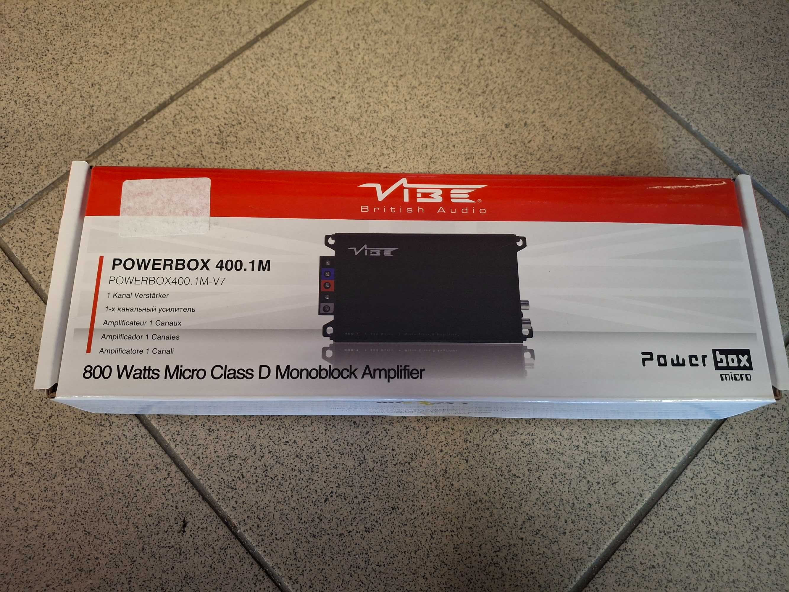 Wzmacniacz micro VIBE POWERBOX400.1 400W 1Ohms, 250W 2Ohms, 170W 4Ohms