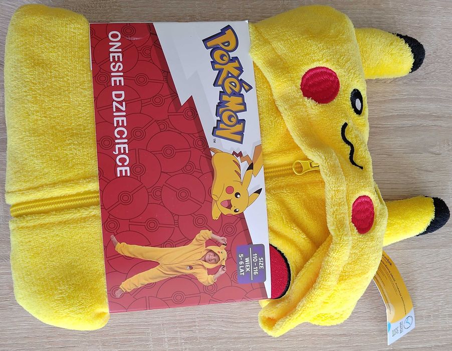 Nowy strój kombinezon kostium na bal przebierańców Pikachu Pokemon