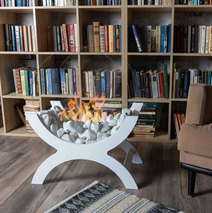 Підлоговий біокамін Hafland для освітлення (БЕЗ ДИМУ), биокамин