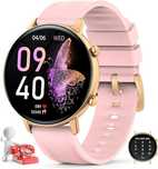 Smartwatch damski z funkcją telefonu, 1,32"ekran dotykowy, biały pasek