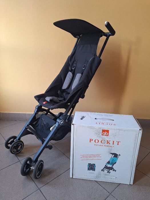 Wózek spacerowy GB Pockit – czarny | Lekki, kompaktowy
