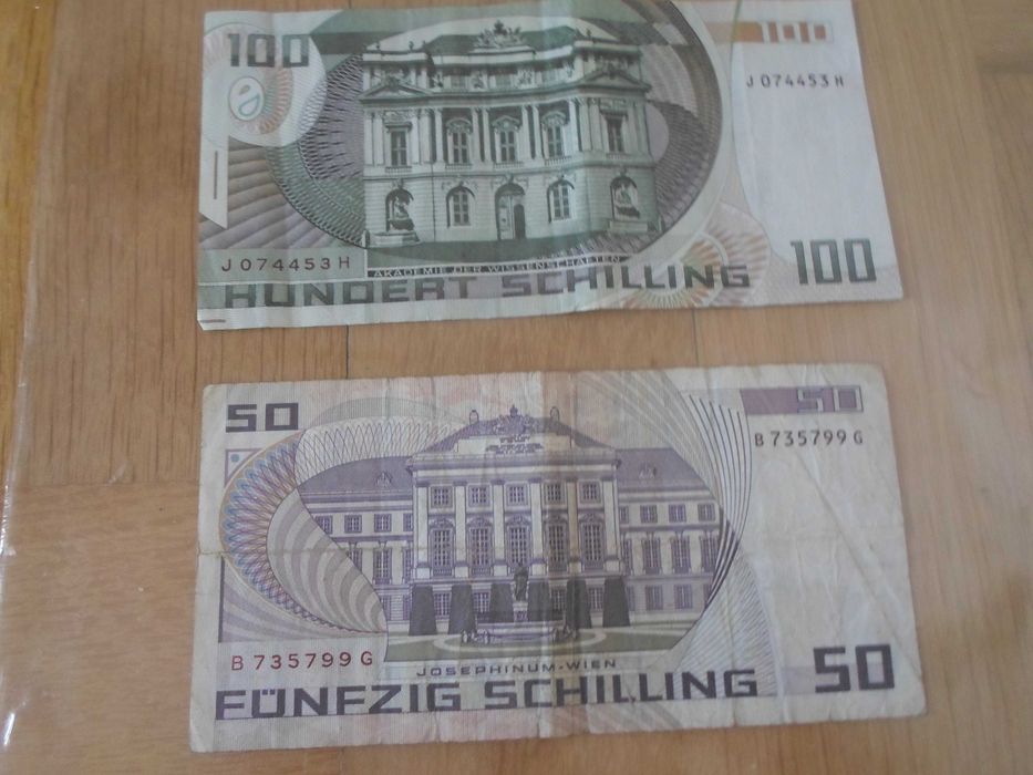 Kolekcjonerskie banknoty, 50 i 100 Szylingów 1984/85
