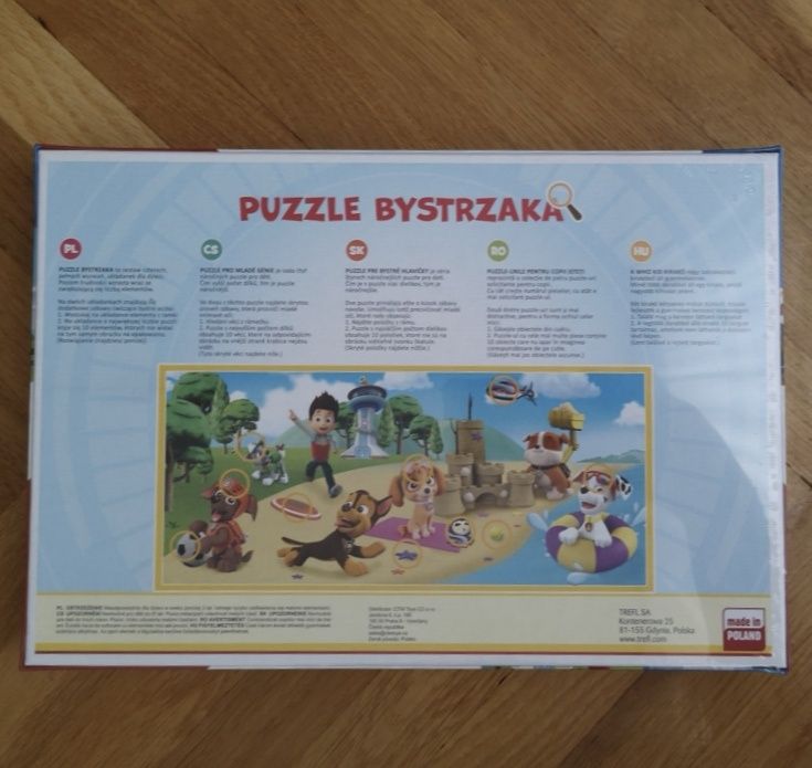 Puzzle bystrzaka 4w1 Trefl 3+ PAW Psi Patrol 2 NEW