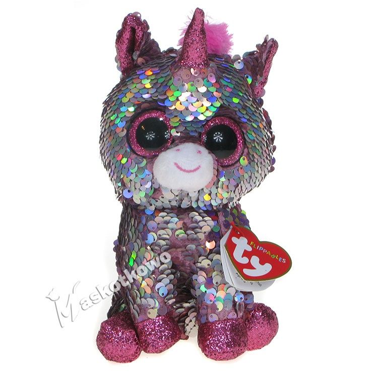 Maskotka zabawka beanie boos ty jednorozec cekinowy unicorn  18 cm Now