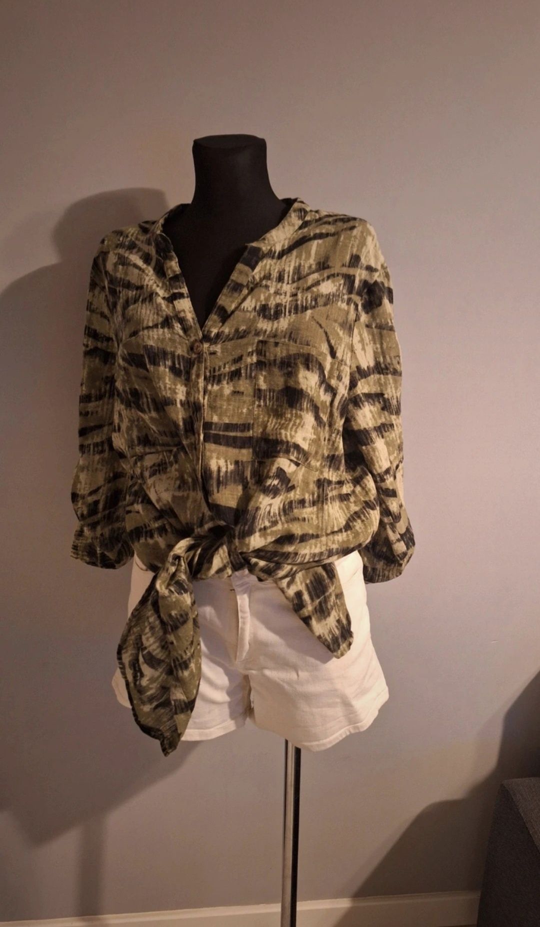 Koszula tunika sukienka mini bawełna 36 38 40 jak len
