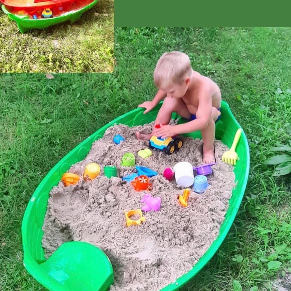 Пісочниця з накриттям пластикова, песочниця