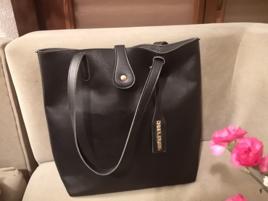 Torebka czarna shopper bag David Jones