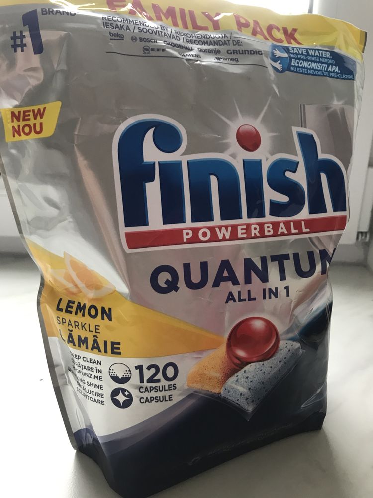 Finish Quantum all in one Lemon 120 szt. Tabletki kapsułki do zmywarki