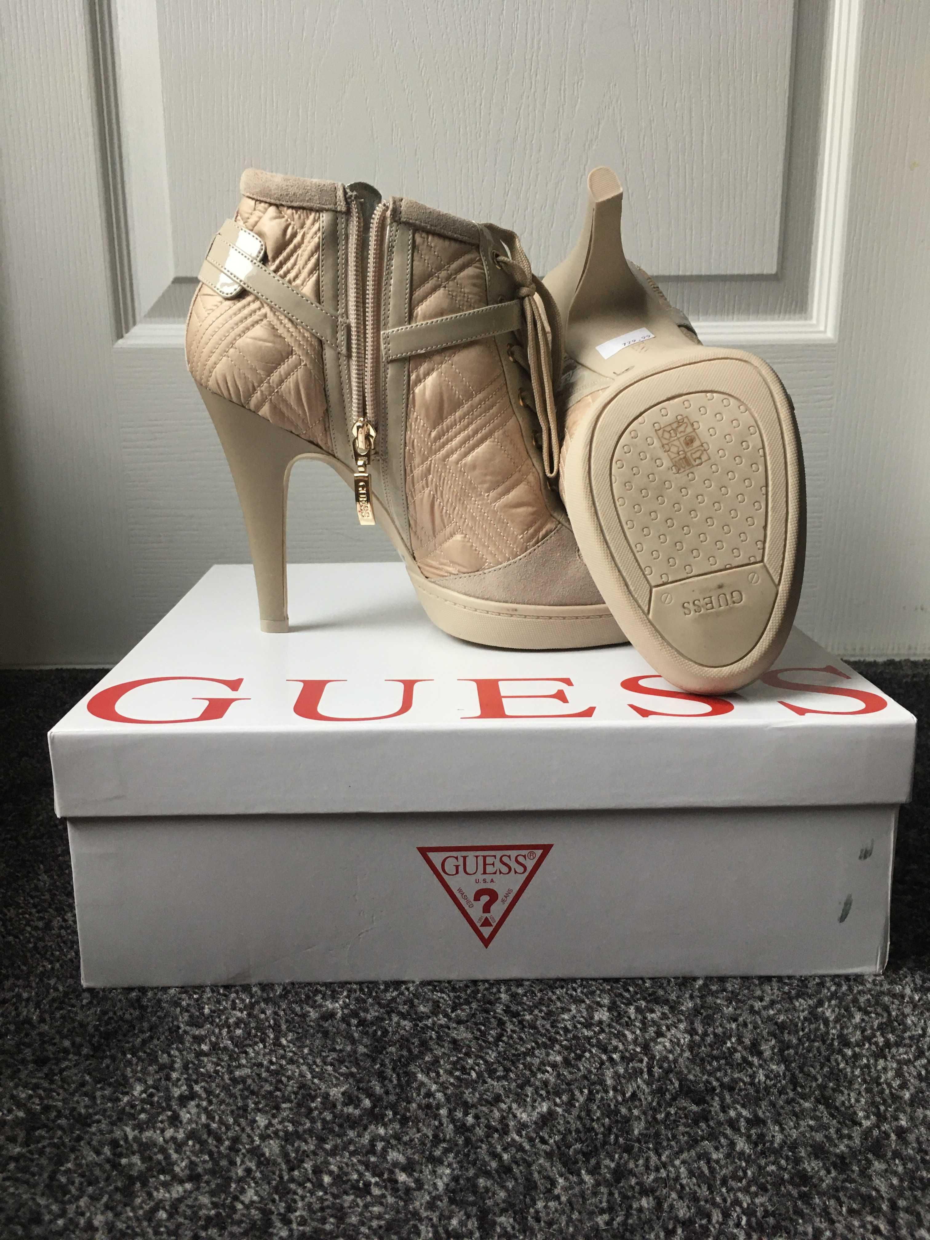 Nowe botki Guess bezowe 40 obcas 11 cm