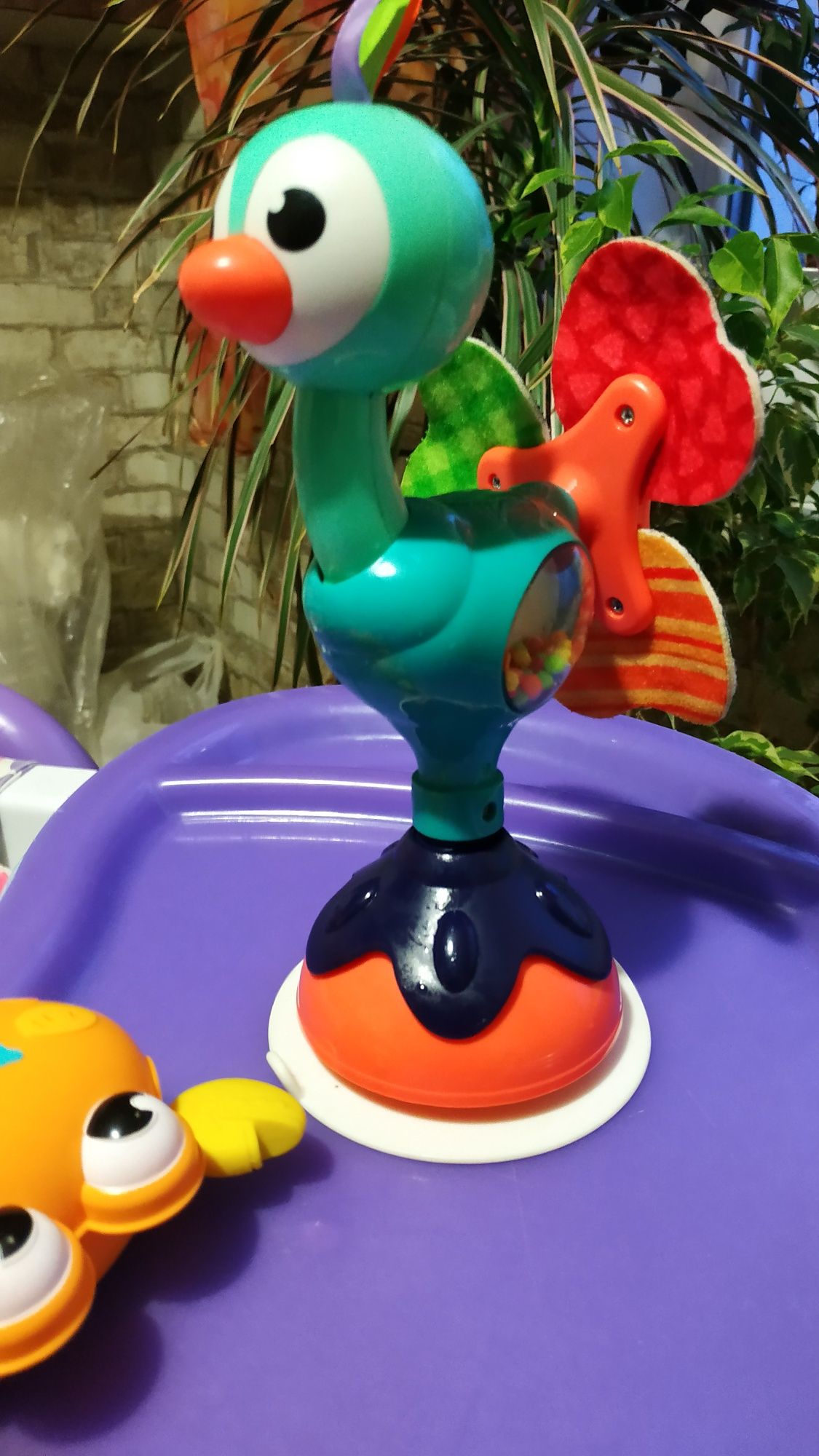 Брязкальце на присосці Hola Toys Павлін, павлин
