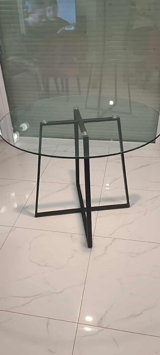 Stół okrągły szklany