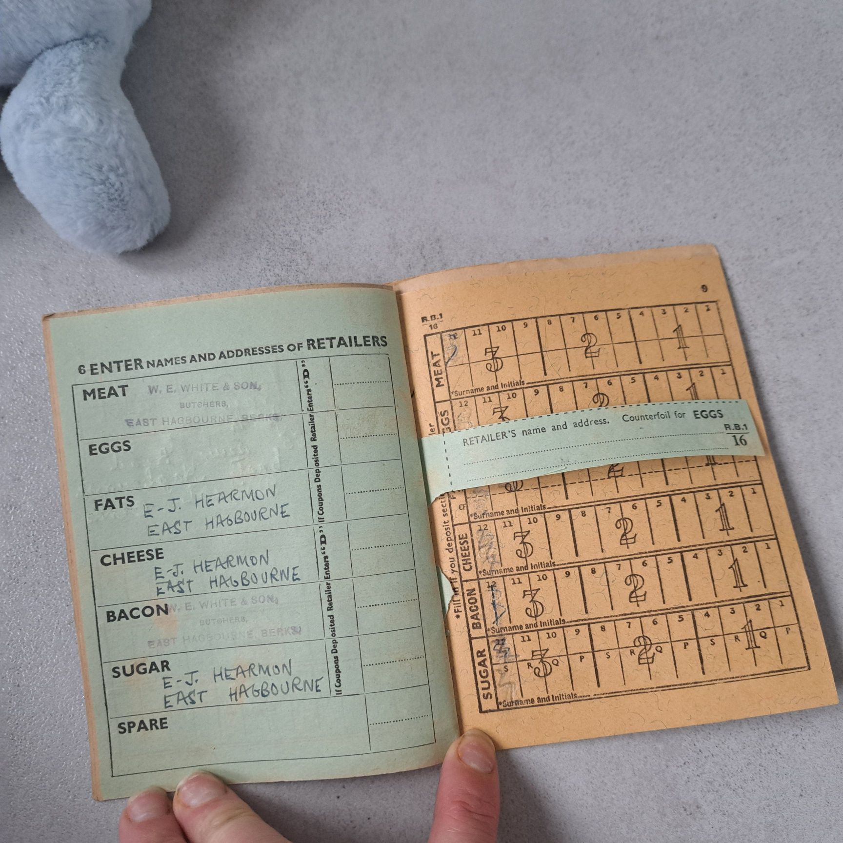 Ksiazka racji żywnościowych Ration Book 1953 kartki na żywność