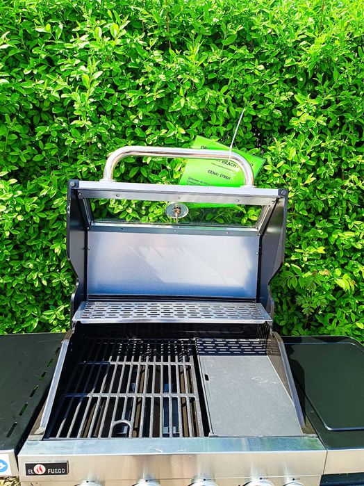 GRILL GAZOWY żeliwny ruszt EL FUEGO Sunset Beach Z SZYBĄ I PŁYTĄ !!!