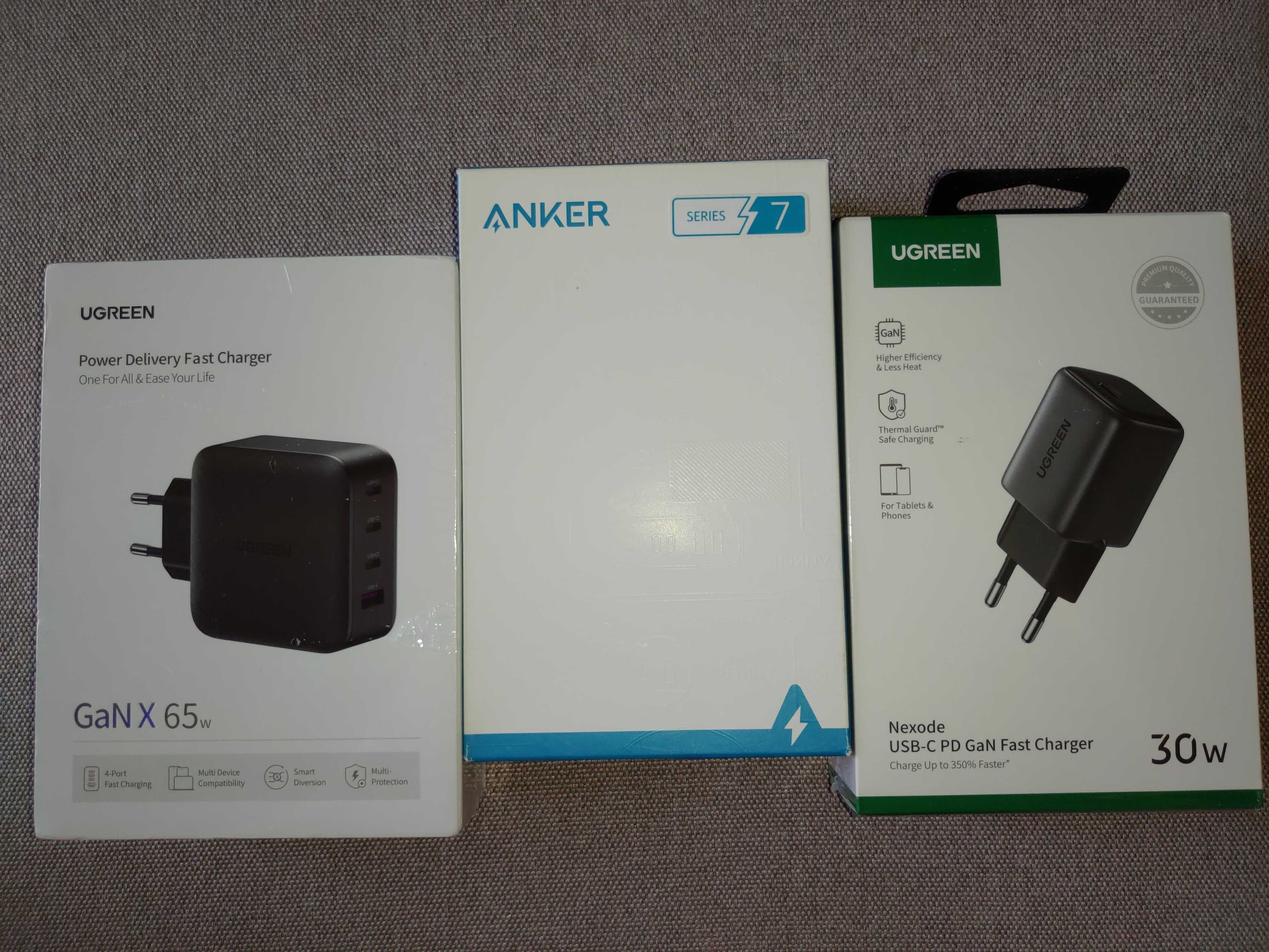 Ugreen Anker GaN Charger, etc - сетевые зарядные устройства. New!