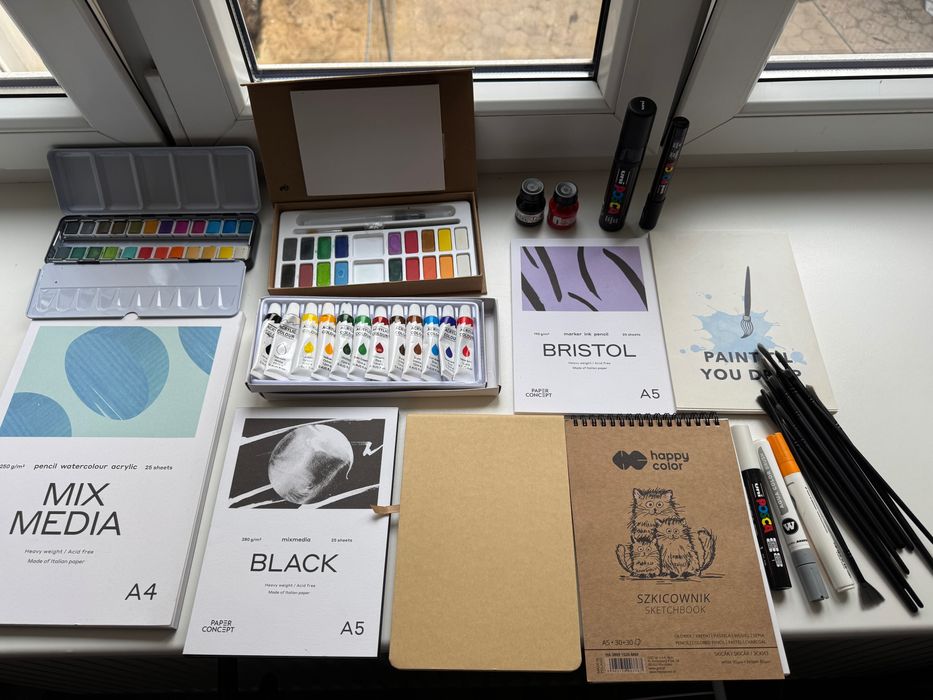 Zestaw materiałów do rysowania/malowania